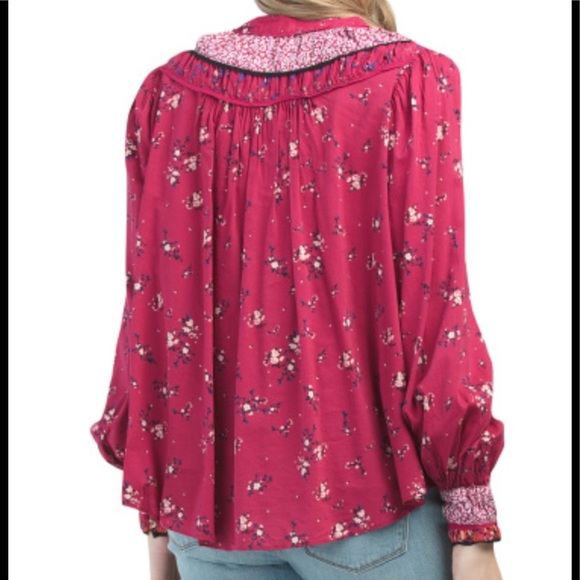 New Free People Paloma Printed Blouse - Picture 2 of 5